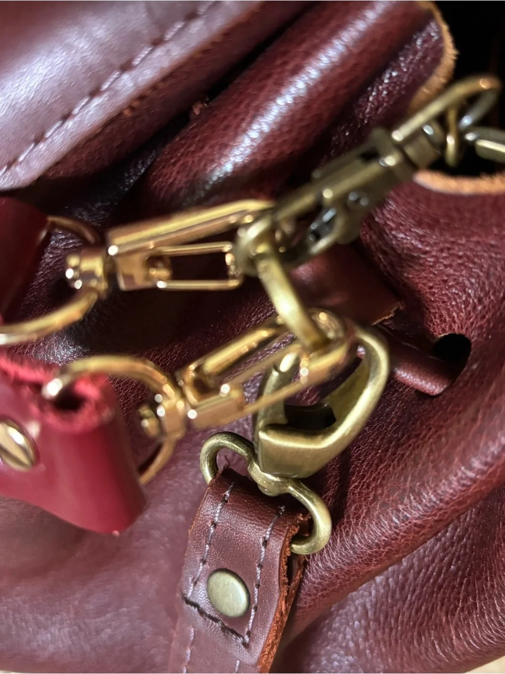Classic Drawstring Crossbody Bucket Bag in 2 toned brown